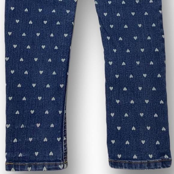 Cat & Jack, EUC, Denim Dark Wash, Polka Dot, Skinny Jeggings, Girls, Size 5T - Picture 9 of 12